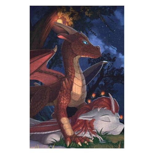 1000 Piece Wooden Jigsaw Puzzle Flying Dragon England. Puzzle Game for Adults and Teenagers 26 * 38cm von HNBDE