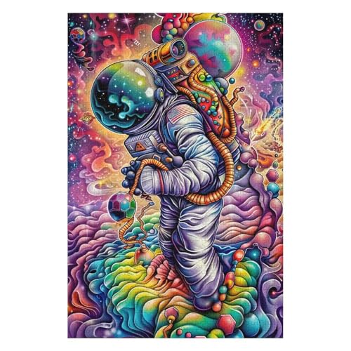 1000 Pieces Adult Puzzle A Challenging Puzzle Games for The Whole for Women for Men Theme Color Astronaut 38x52cm von HNBDE