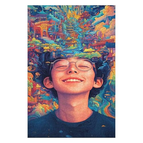 1000-teiliges Puzzle für Erwachsene | Poster-Illustration | Familienspaß-Puzzle 1000 Teile für Erwachsene 50 * 70cm von HNBDE