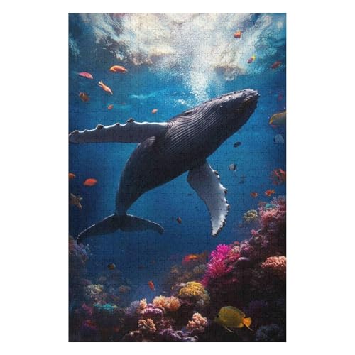 1500 Piece Jigsaw Puzzles for Adults | Whale | Landscape Jigsaw Puzzles for Adults 1500(57 * 87cm) von HNBDE