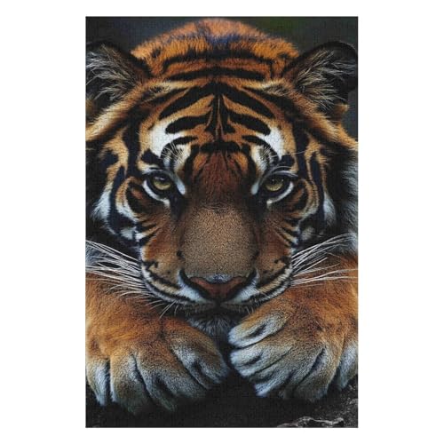 1500 Piece Puzzle for Adults - Tiger Woman Jigsaw Puzzles 1500 Pieces for Adults Classic Puzzle 1500 Pieces DIY Challenging Puzzles for Adults for Friends Family(57 * 87cm) von HNBDE