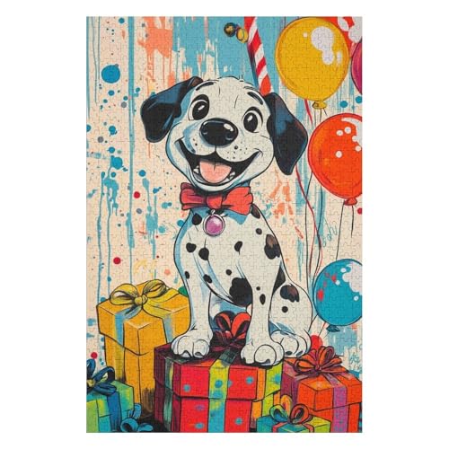 2025 New 1000 Pieces Merry Christmas Jigsaw Puzzles, Holiday Puzzles Gifts for Adults and Kids, Dalmatian Theme Jigsaw Puzzle for Adults and Family50*70cm von HNBDE