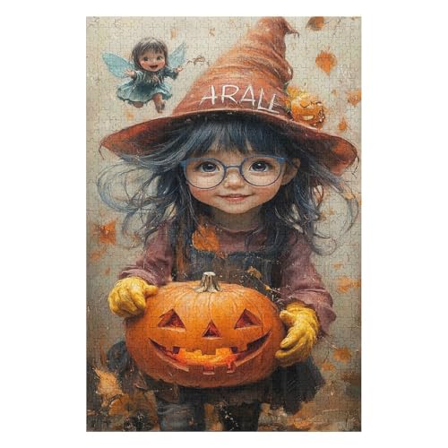 2025 New 1000 Pieces Merry Christmas Jigsaw Puzzles, Holiday Puzzles Gifts for Adults and Kids, Witch Little Girl Theme Jigsaw Puzzle for Adults and Family(50 * 70cm) von HNBDE