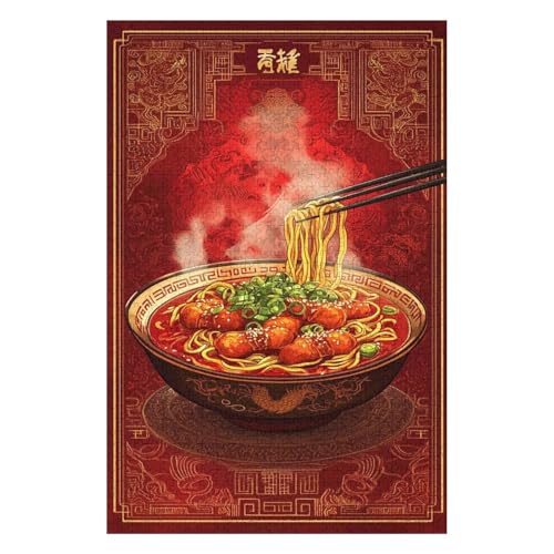 Chinese Cuisine 1000 Piece Jigsaw Puzzles for Adults - Fun, Challenging & Brainteasing Adults Jigsaw Puzzle - Uncover The Puzzle - 100% Recycled Cardboard - 1000pcs -38 * 52cm von HNBDE