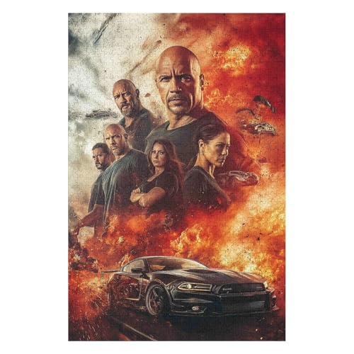 Fast and Furious 1000-teiliges Puzzle für Erwachsene – Lustiges, herausforderndes und kniffliges Puzzle für Erwachsene – 100% recycelter Karton – 1000 Teile – 50 * 70cm von HNBDE