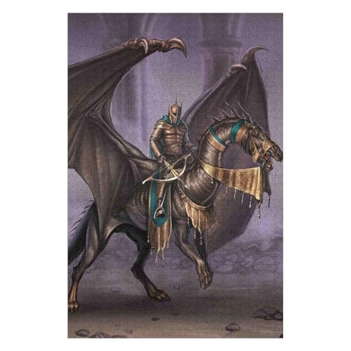 Fliegender Drache, 1000-teiliges Puzzle für Erwachsene, Puzzles1000-teiliges unmögliches Puzzle1000 Puzzles für Erwachsene für Erwachsene und Kinder ab 12 Jahren, 1000 Teile, 38 * 52cm, c160gy von HNBDE
