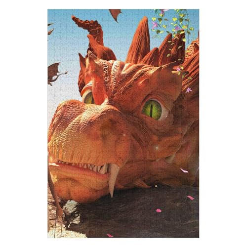 Fliegender Drache - 1000-teiliges Puzzle für Erwachsene Puzzle 1000 Teile Anspruchsvolle Puzzles für Erwachsene 1000 Puzzles für Erwachsene Spielzeug & Spiele 1000 Teile 38 * 52cm c213gy von HNBDE