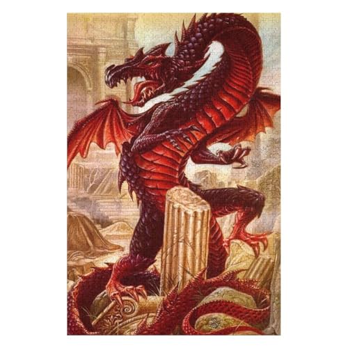 Fliegender Drache - 1000-teiliges Puzzle für Erwachsene Puzzle 1000 Teile Anspruchsvolle Puzzles für Erwachsene 1000 Puzzles für Erwachsene Spielzeug & Spiele 1000 Teile 38 * 52cm c22gy von HNBDE