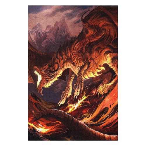 Fliegender Drache - 1000-teiliges Puzzle für Erwachsene. Puzzle 1000 Teile. Anspruchsvolle Puzzles für Erwachsene. 1000 Puzzles für Erwachsene. Spielzeug und Spiele. 1000 Teile, 38 * 52cm, c121gy von HNBDE