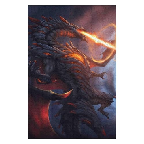 Fliegender Drache - 1000-teiliges Puzzle für Erwachsene. Puzzle 1000 Teile. Anspruchsvolle Puzzles für Erwachsene. 1000 Puzzles für Erwachsene. Spielzeug und Spiele. 1000 Teile, 38 * 52cm, c343gy von HNBDE