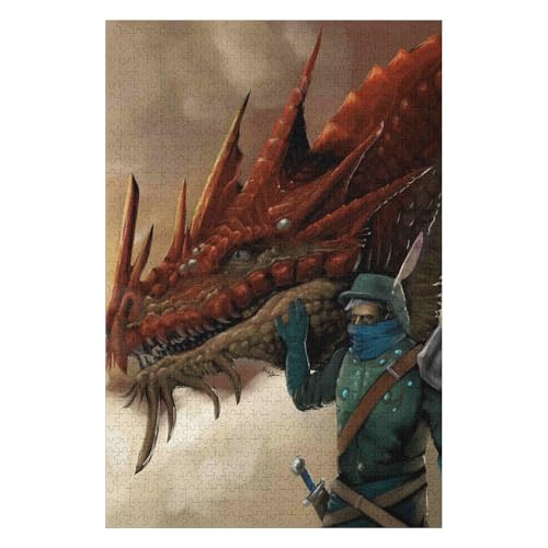 Flying Dragon 1000 Piece Paper Jigsaw Puzzle Cartoon Character Gift for Adults 26x38cm00PY488 von HNBDE