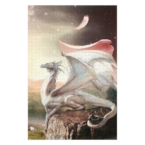 Flying Dragon 1000 Piece Paper Puzzle European City Art for Adults 50x70cm00PY133 von HNBDE