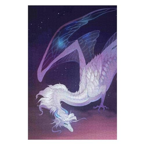 Flying Dragon-1500 Piece Jigsaw Puzzles for Adults Entertainment Puzzles Intellectual Decompression Toy 3D Printing HD Toy DIY Birthday 57 * 87cm von HNBDE