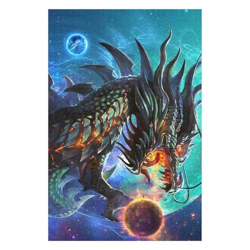 Flying Dragon 1500 Piece Paper Jigsaw Puzzle Challenging Art for Adults 57x87cm00PY224 von HNBDE