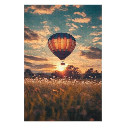 Hot Air Balloon Puzzle 1000 Pieces Paper Picture Puzzle Family Decorations Unique Gifts for Children(38 * 52cm) von HNBDE