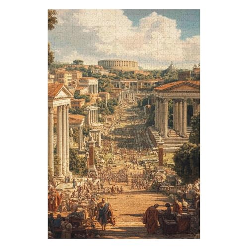 Jigsaw Puzzle Ancient Rome Pattern Paper Jigsaw Puzzles for Adult Kids 1000 Piece-Boys and Girls Birthday Gifts Home Decor Paper Puzzles38*52cm von HNBDE