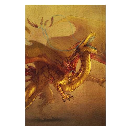 Jigsaw Puzzle Flying Dragon Pattern Paper Jigsaw Puzzles for Adult Kids 1500 Piece-Boys and Girls Birthday Gifts Home Decor Paper Puzzles 57 * 87cm von HNBDE