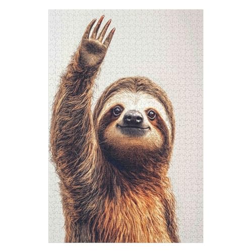 Jigsaw Puzzle| Smiling Sloth |1000 Piece Jigsaw Puzzle Game for Adults and Kids(26 * 38cm) von HNBDE