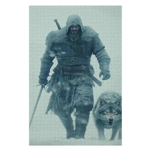 Jigsaw Puzzle Snow Warrior Pattern Paper Jigsaw Puzzles for Adult Kids 1000 Piece-Boys and Girls Birthday Gifts Home Decor Paper Puzzles(50 * 70cm) von HNBDE