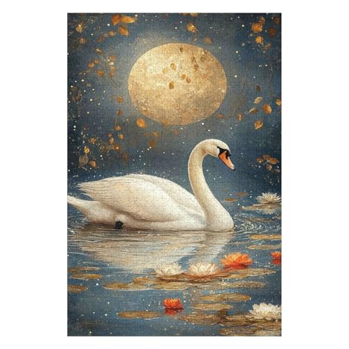 Jigsaw Puzzles 1000 Pieces for Adult,Stones,，Adults 1000 Piece Jigsaw Puzzle- Swan，Paper Puzzle(50 * 70cm) von HNBDE