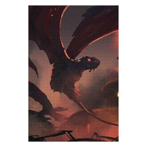 Jigsaw Puzzles 1000 Pieces for Adults Jigsaw Puzzles for Adults 1000 Piece Puzzle Educational,Flying Dragon,Home Decoration Puzzle 26 * 38cm von HNBDE