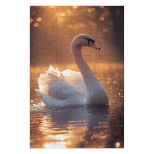 Jigsaw Puzzles 1000 Pieces for Adults Jigsaw Puzzles for Adults 1000 Piece Puzzle Educational Games Home Decoration Puzzle，Swan(50 * 70cm) von HNBDE