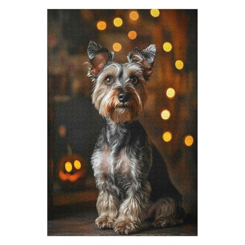 Jigsaw Puzzles 1000 Pieces for Adults Jigsaw Puzzles for Adults 1000 Piece Puzzle Educational Games Home Decoration Puzzle，Yorkshire Terrier(26 * 38cm) von HNBDE