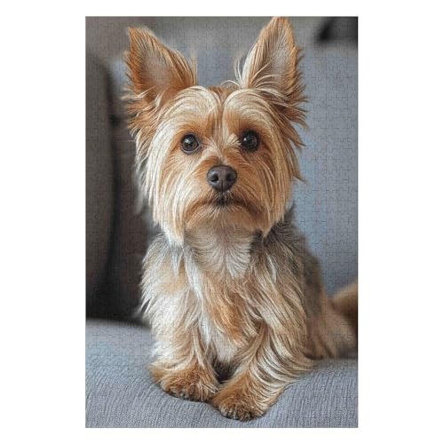 Jigsaw Puzzles 1000 Pieces for Adults Jigsaw Puzzles for Adults 1000 Piece Puzzle Educational Games Home Decoration Puzzle，Yorkshire Terrier(26 * 38cm) von HNBDE