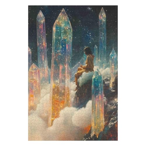 Jigsaw Puzzles 1500 Pieces for Adult,Stones,，Adults 1500 Piece Jigsaw Puzzle- Crystal Mountains，Paper Puzzle57*87cm von HNBDE