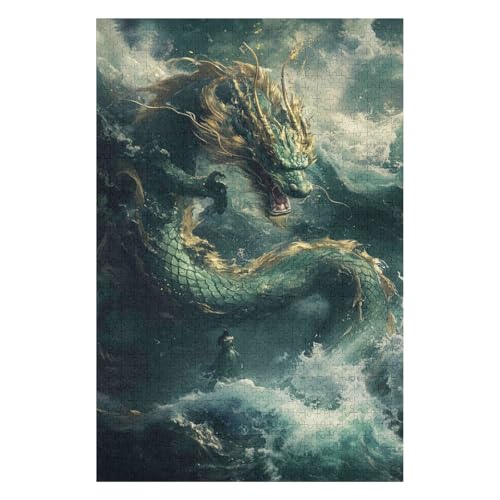 Jigsaw Puzzles 1500 Pieces for Adult,Stones,，Adults 1500 Piece Jigsaw Puzzle- Dragon，Paper Puzzle57*87cm von HNBDE