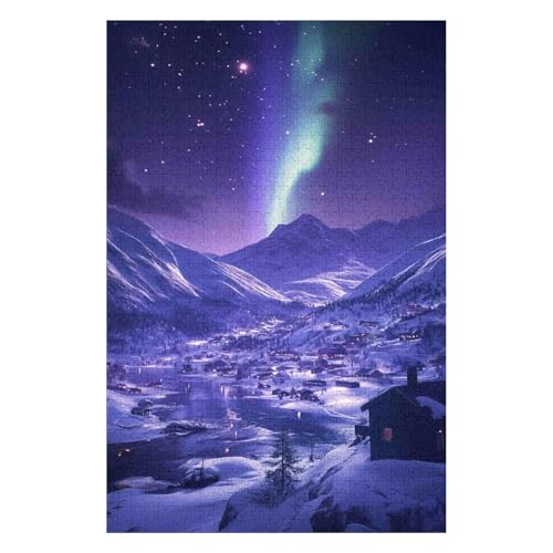 Jigsaw Puzzles for Adults 1000 Piece Jigsaw Puzzles for Adults,JigsawPuzzle 1000 Pieces for Adults Challenging Puzzle Games-(Northern Lights in Norway)(50 * 70cm) von HNBDE