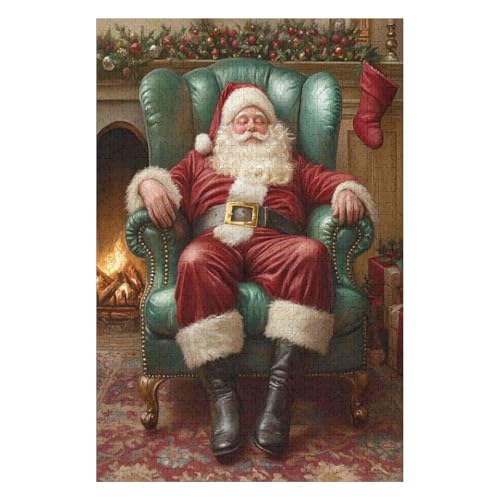 Jigsaw Puzzles for Adults 1000 Piece Jigsaw Puzzles for Adults,JigsawPuzzle 1000 Pieces for Adults Challenging Puzzle Games-Sleeping Santa Claus(50 * 70cm) von HNBDE