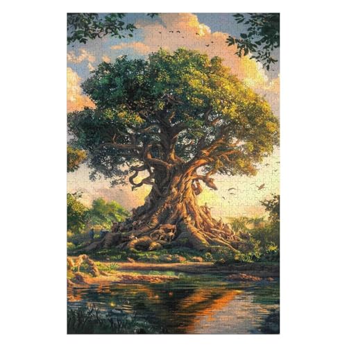 Jigsaw Puzzles for Adults 1000 Piece Puzzle for Adults 1000 Pieces Puzzle 1000 Pieces ，Tree of Life，Challenging Game Toys(50 * 70cm) von HNBDE