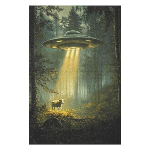 Jigsaw Puzzles for Adults 1500 Piece Jigsaw Puzzles for Adults,JigsawPuzzle 1500 Pieces for Adults Challenging Puzzle Games-(UFO)(57 * 87cm) von HNBDE