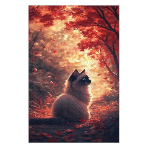 Jigsaw Puzzles for Adults 1500 Piece Jigsaw Puzzles for Adults Educational Game Challenge Toy 1500 Pieces Puzzles for Adults Kids.Educational Games Home Decoration.Theme:Siamese Cat(57 * 87cm) von HNBDE