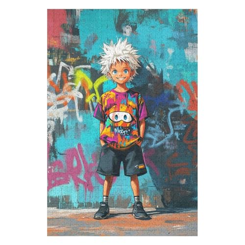 Jigsaw Puzzles for Adults 1500 Piece Puzzle for Adults 1500 Pieces Puzzle 1500 Pieces ，Anime Graffiti，Challenging Game Toys57*87cm von HNBDE