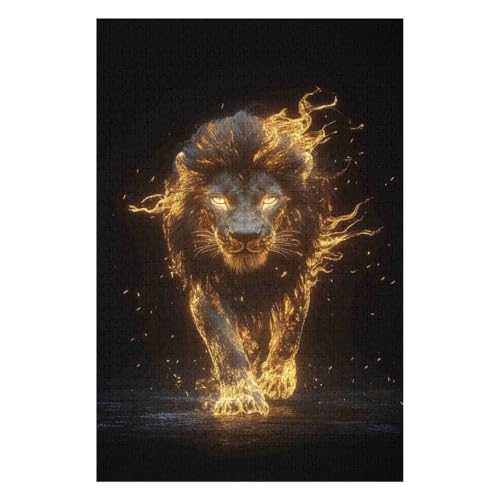 Lion 1000 Piece Jigsaw Puzzles for Adults Jigsaw Puzzles1000 Pieces Impossible Puzzle1000 Jigsaw Puzzles for Adults for Adults & Kids Age 12 Years Up 1000pcs(50 * 70cm) von HNBDE