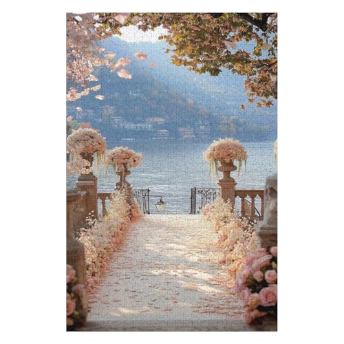 Lovers Village, Lake Como Jigsaw Puzzles for Adults 1500 Pieces Japan Impossible Puzzle Brain Teaser Difficult Educational Games Relax Puzzles Games Premium 1500pcs(57 * 87cm) von HNBDE