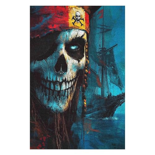 Piratenpuzzle 1000 Teile Papierbildpuzzle Familiendekorationen Einzigartige Geschenke für Kinder 26 * 38 cm von HNBDE