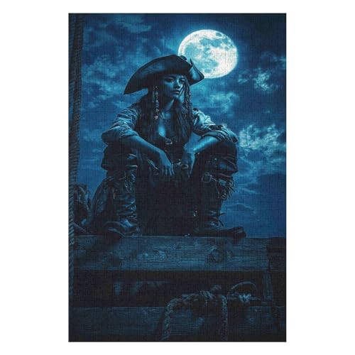 Piratenpuzzle 1000 Teile Papierbildpuzzle Familiendekorationen Einzigartige Geschenke für Kinder 50 * 70cm von HNBDE