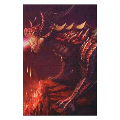 Puzzle, 1000 Teile, Schottland, Lernspielzeug für Erwachsene, Freizeitunterhaltung für Kinder, Dekoration, Malerei, Fliegender Drache, 26 x 38 cm, c224gy von HNBDE