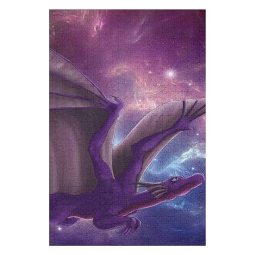 Puzzle, 1000 Teile, Schottland, Lernspielzeug für Erwachsene, Freizeitunterhaltung für Kinder, Dekoration, Malerei, Fliegender Drache, 26 x 38 cm, c352gy von HNBDE