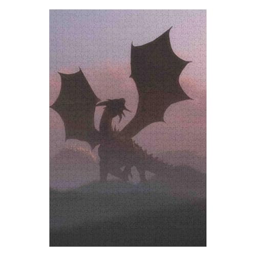 Puzzle, 1500 Teile, Schottland, Lernspielzeug für Erwachsene, Freizeitunterhaltung für Kinder, Dekoration, Malerei, Fliegender Drache, 57 * 87cm, c272gy von HNBDE