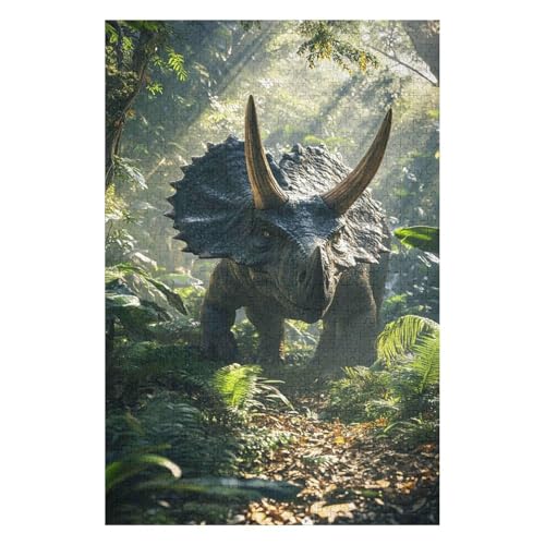 Puzzle 1000 Teile für Erwachsene, Puzzlespiel, Kinderpuzzle, Spielzeug, Heimdekoration, Landschaft, Jurassic World, 26 x 38 cm von HNBDE