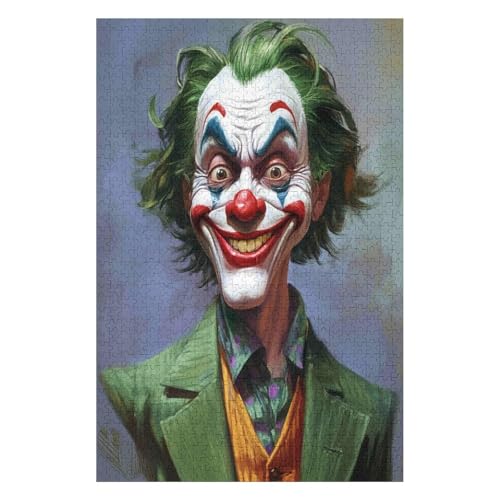 Puzzle 1000 Teile für Erwachsene - Joker-Film - Pädagogisches intellektuelles Dekompressionsspielzeug, lustiges Familienspiel für Kinder und Erwachsene, anspruchsvolle Puzzles 26 x 38 cm von HNBDE