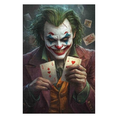 Puzzle 1000 Teile für Erwachsene - Joker-Film - Pädagogisches intellektuelles Dekompressionsspielzeug, lustiges Familienspiel für Kinder und Erwachsene, anspruchsvolle Puzzles 38 * 52cm von HNBDE