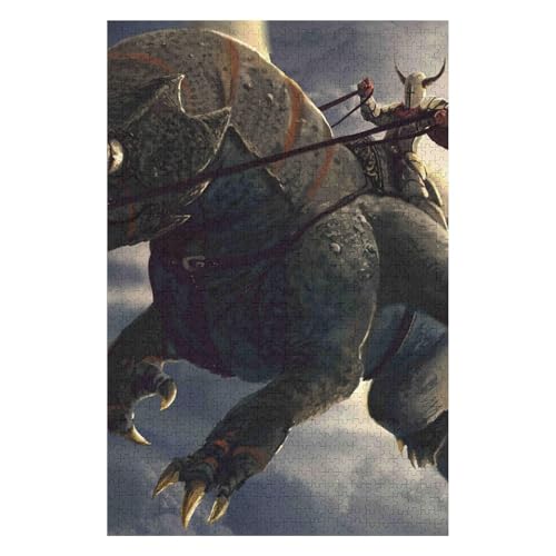 Puzzle für Erwachsene „Fliegender Drache“ 1000 Teile, Japanisches Unmögliches Puzzle, Denksportaufgabe, schwierige Lernspiele, Entspannungspuzzle, Premium 1000 Teile, 38 * 52cm, c239gy von HNBDE