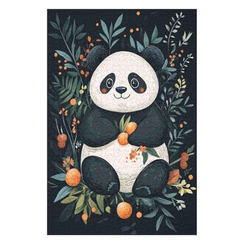 Puzzles 1000 Pieces for Adults Jigsaw Puzzles for Adults 1000 Piece Puzzle Educational Games -Cute Panda- Decoration Puzzle38*52cm von HNBDE