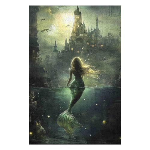 Puzzles 1000 Pieces for Adults Jigsaw Puzzles for Adults 1000 Piece Puzzle Educational Games-Mermaid Puzzles(50 * 70cm) von HNBDE