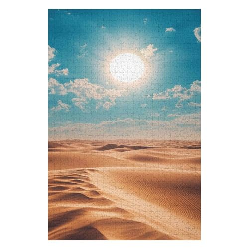 Puzzles 1000 Pieces for Adults Jigsaw Puzzles for Adults 1000 Piece Puzzle Educational Games-Sahara Desert-Home Decoration Puzzle 1000 Pieces(38 * 52cm) von HNBDE